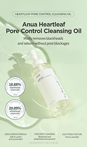 Anua Heartleaf Pore Control Cleansing Oil Oil Cleanser and Makeup Remover with Moisturising Effect 200 Ml