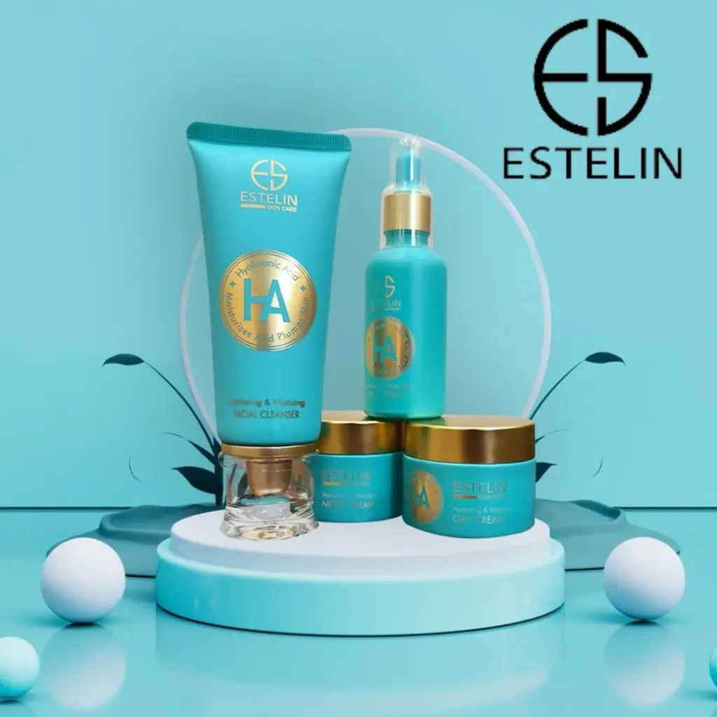 Estelin Skin Care Set Hyaluronic Acid Hydrating & Vitalizing 4 Piece Set