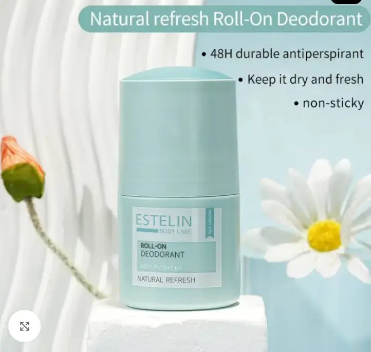 ESTELIN Anti Perspirant Roll on Deodorant – Natural Refresh – 48Hr Protection