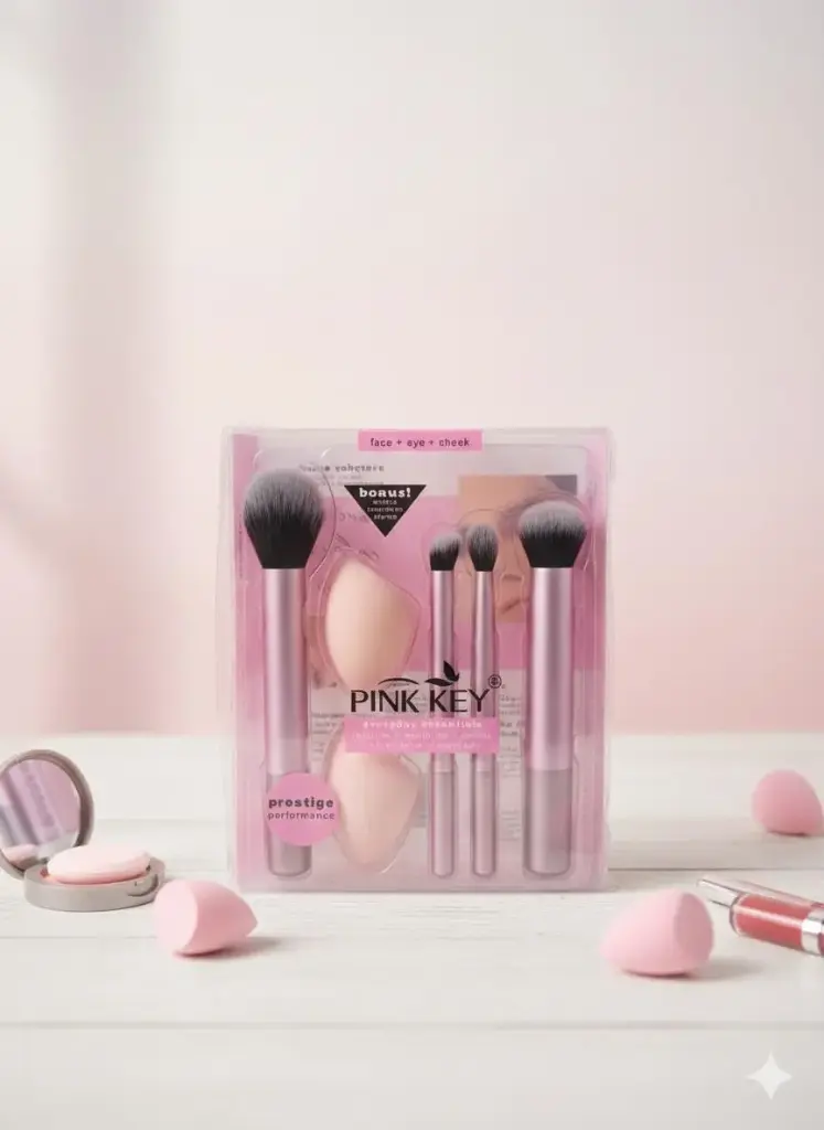 PINK KEY EVERYDAY ESSENTIALS BRUSH