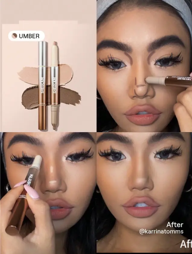 SHEGLAM FINE LINE 2IN1 NOSE CONTOUR AND HIGHLIGHTER-UMBER