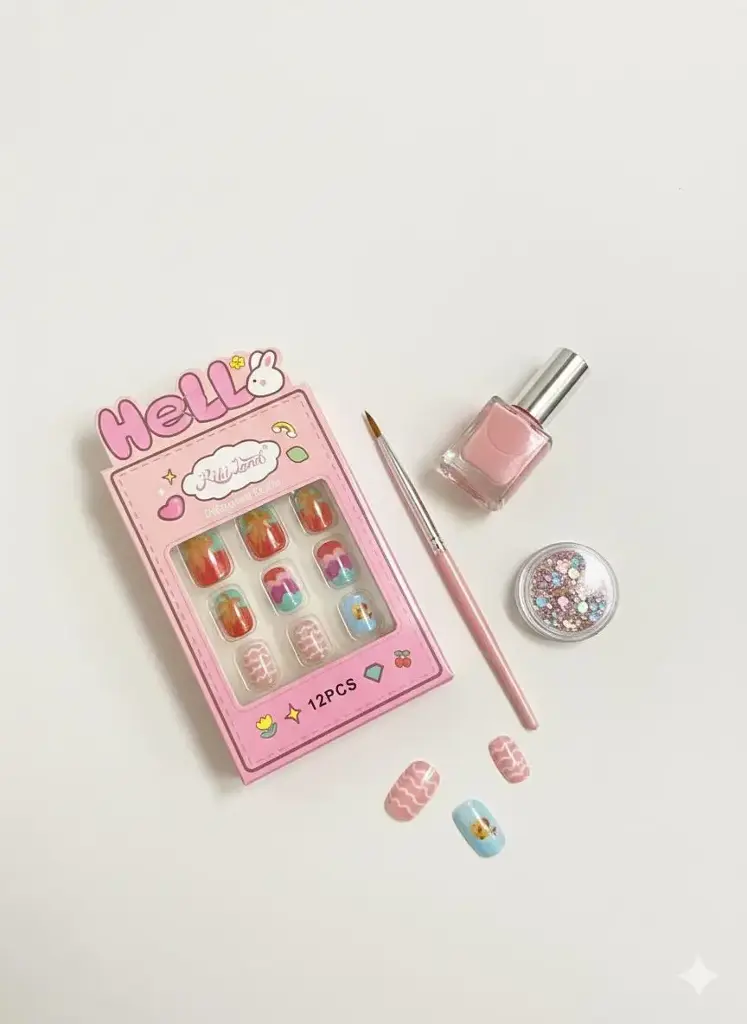 FLOWER BABY FAKE NAILS